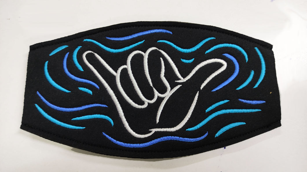 Shaka Embroidered Dive Mask Strap