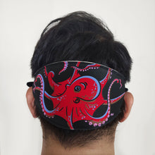 Load image into Gallery viewer, Tenggol the Octopus Mask Strap - printed on white neoprene
